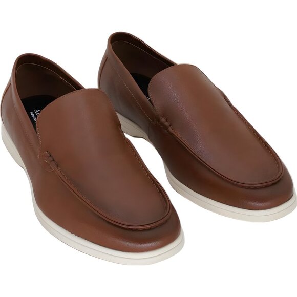 Alfani Other - Alfani Men's Tan Faux Leather Loafers - Porter Style, Size 11